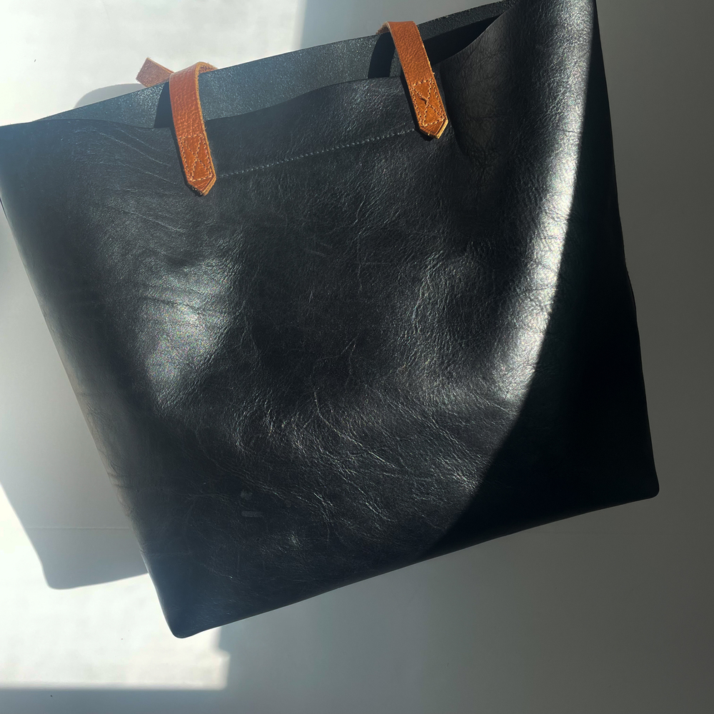 MADEWELL Large Black Transport Tote with Tan Handles - Picture 9 of 11